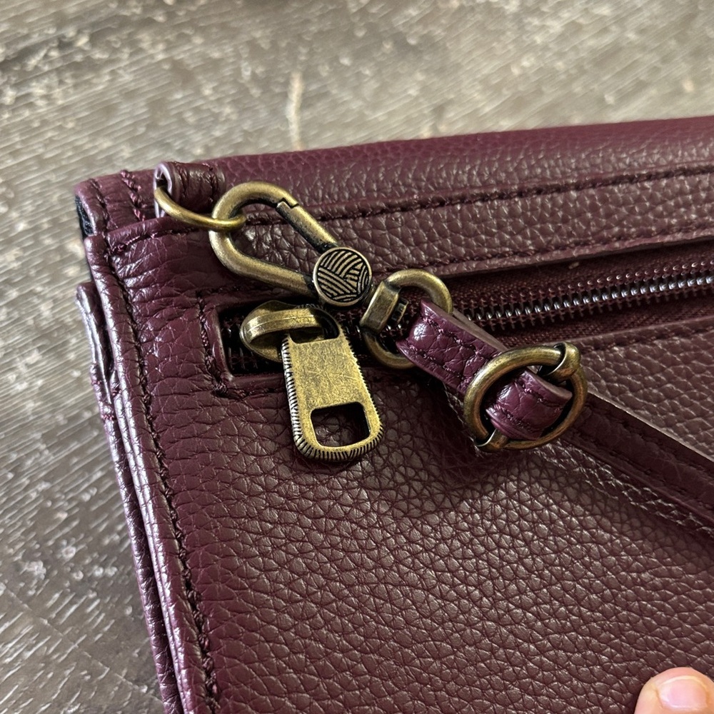 The Sak Dark Red Leather Wristlet - Picture 8 of 13